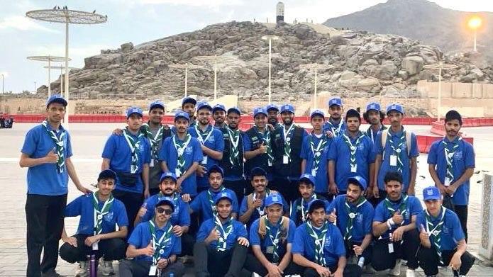 جوالة جامعة الباحة تشارك بــ (معسكرات الخدمة العامة بمشعر عرفات) لخدمة ضيوف الرحمن